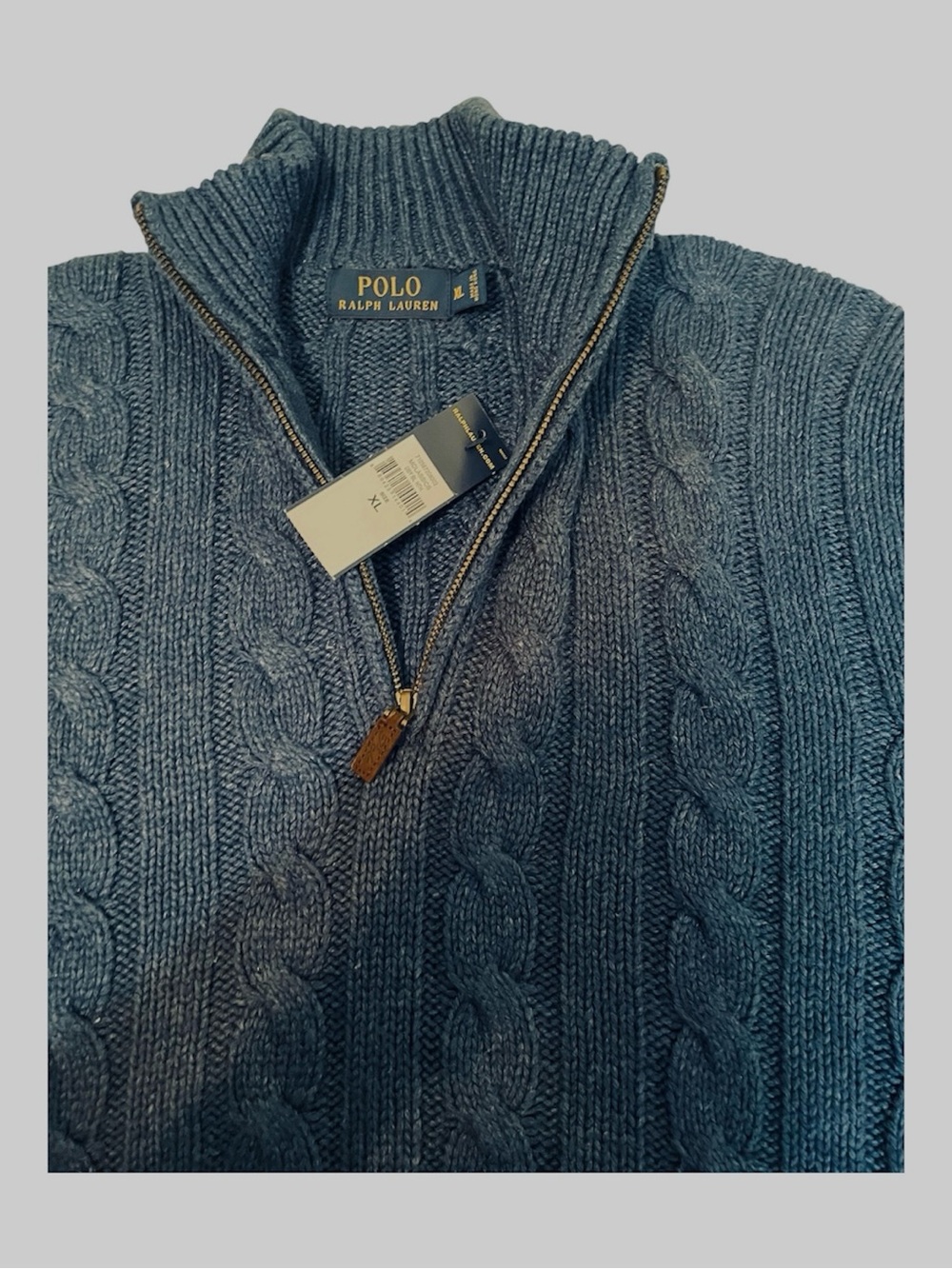 Polo Ralph Lauren Silk Cable Knit Half-Zip Sweater - NWT - Picture 7 of 7